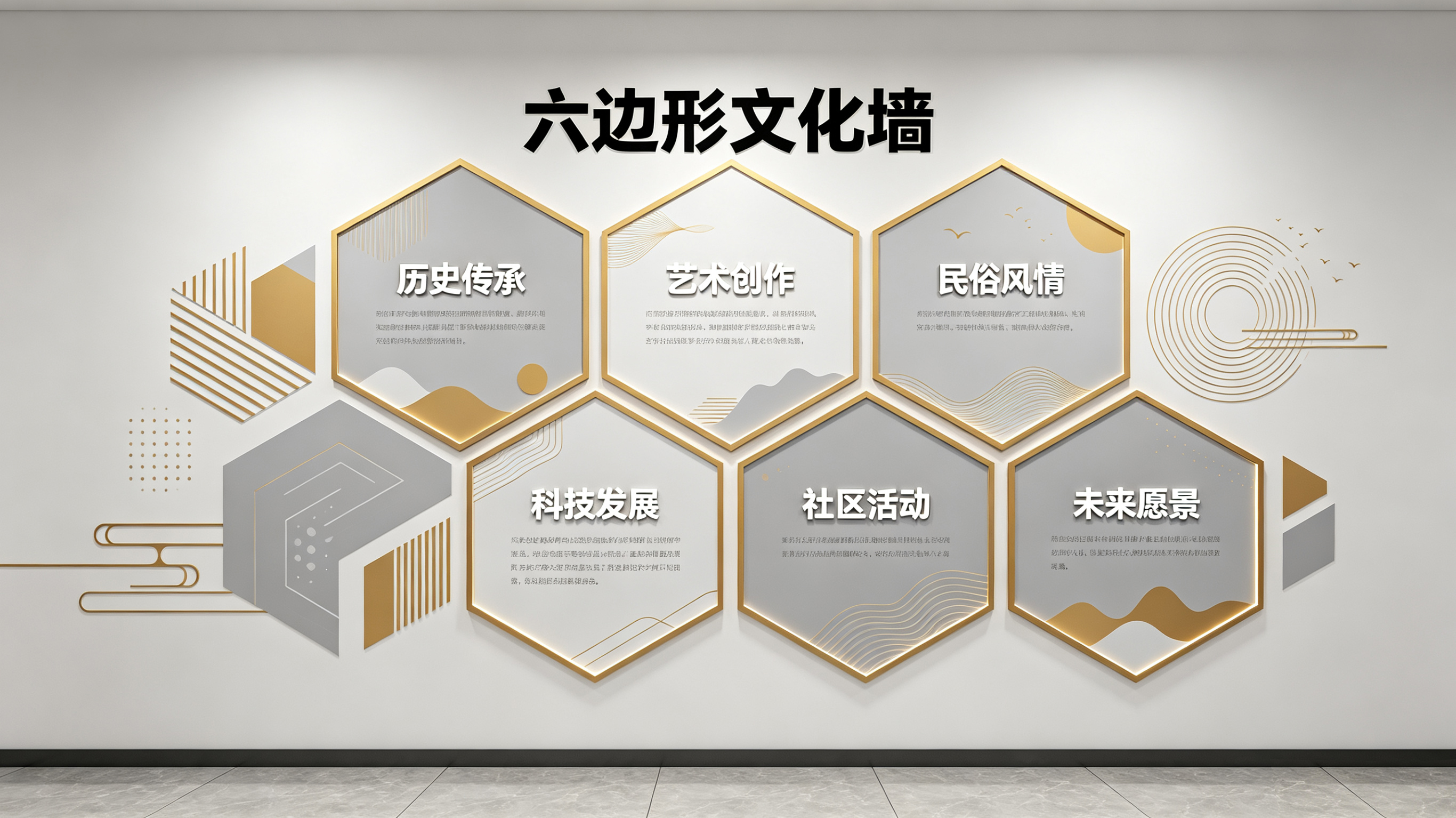 丹阳企业文化墙 | 六边形信息美学